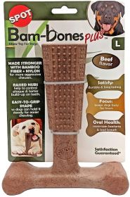 Spot Bambone Plus Beef Dog Chew Toy Large (3 count: 3 count Spot Bambone Plus Beef Dog Chew Toy Large)