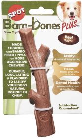 Spot Bambone Plus Stick Beef Dog Chew Toy Medium (9 count: 9 count Spot Bambone Plus Stick Beef Dog Chew Toy Medium)