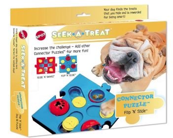 Spot Seek-A-Treat Flip 'N Slide Connector Puzzle Interactive Dog Treat and Toy Puzzle (2 count: 2 count Spot Seek-A-Treat Flip 'N Slide Connector Puzzle Interactive Dog Treat and Toy Puzzle)