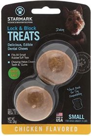 Starmark Lock and Block Treats Chicken Flavor Small (5 count: 5 count Starmark Lock and Block Treats Chicken Flavor Small)