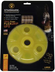 Starmark Flexgrip Ringer UFO Treat Toy Large (4 count: 4 count Starmark Flexgrip Ringer UFO Treat Toy Large)