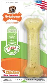 Nylabone Flexi Chew Bone Chicken Flavor Wolf (3 count: 3 count Nylabone Flexi Chew Bone Chicken Flavor Wolf)