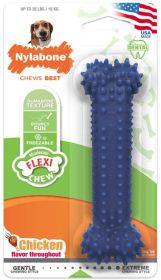 Nylabone Dental Chew Bone Chicken Flavor Wolf (6 count: 6 count Nylabone Dental Chew Bone Chicken Flavor Wolf)