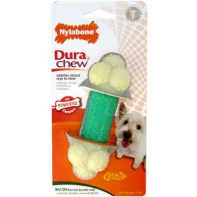 Nylabone Dura Chew Double Action Chew Bacon Flavor (Regular - 6 count: Regular - 6 count Nylabone Dura Chew Double Action Chew Bacon Flavor)