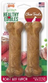 Nylabone Healthy Edibles Chews Roast Beef Wolf (16 count (8 x 2 ct): 16 count (8 x 2 ct) Nylabone Healthy Edibles Chews Roast Beef Wolf)