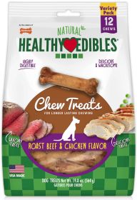 Nylabone Healthy Edibles Variety Pack Roast Beef and Chicken Regular (36 count (3 x 12 ct): 36 count (3 x 12 ct) Nylabone Healthy Edibles Variety Pack Roast Beef and Chicken Regular)