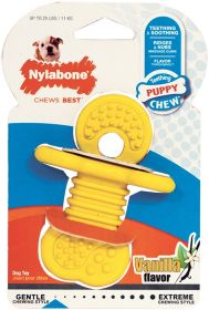 Nylabone Puppy Teether Chew Toy Small Vanilla Flavor (6 count: 6 count Nylabone Puppy Teether Chew Toy Small Vanilla Flavor)