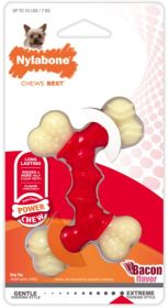 Nylabone Dura Chew Double Bone Bacon Flavor (Petite - 6 count: Petite - 6 count Nylabone Dura Chew Double Bone Bacon Flavor)