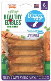 Nylabone Natural Healthy Edibles Puppy Turkey and Sweet Potato Puppy Chew Treats Petite (48 count (6 x 8 ct): 48 count (6 x 8 ct) nylabone-natural-healthy-edibles-puppy-turkey-and-sweet-potato-puppy-chew-treats-petite)