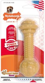 Nylabone Dura Chew Barbell Chew Toy Peanut Butter Flavor (Wolf - 8 count: Wolf - 8 count Nylabone Dura Chew Barbell Chew Toy Peanut Butter Flavor)