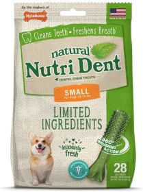 Nylabone Natural Nutri Dent Fresh Breath Limited Ingredients Small Dental Dog Chews (84 count (3 x 28 ct): 84 count (3 x 28 ct) Nylabone Natural Nutri Dent Fresh Breath Limited Ingredients Small Dental Dog Chews)