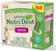 Nylabone Natural Nutri Dent Fresh Breath Limited Ingredients Medium Dog Chews