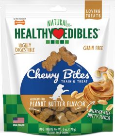 Nylabone Natural Healthy Edibles Peanut Butter Chewy Bites Dog Treats (36 oz (6 x 6 oz): 36 oz (6 x 6 oz) Nylabone Natural Healthy Edibles Peanut Butter Chewy Bites Dog Treats)