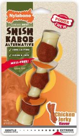 Nylabone Power Chew Shish Kabob Mess Free Nylon Chew Toy Chicken Jerky Flavor Regular (3 count: 3 count Nylabone Power Chew Shish Kabob Mess Free Nylon Chew Toy Chicken Jerky Flavor Regular)