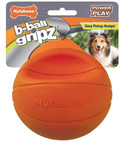 Nylabone Power Play B-Ball Grips Basketball Medium 4.5" Dog Toy (6 count: 6 count Nylabone Power Play B-Ball Grips Basketball Medium 4.5" Dog Toy)