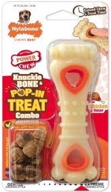 Nylabone Power Chew Knuckle Bone and Pop-In Treat Toy Combo Chicken Flavor Wolf (3 count: 3 count Nylabone Power Chew Knuckle Bone and Pop-In Treat Toy Combo Chicken Flavor Wolf)