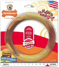 Nylabone Power Chew Ring Dog Toy Bacon Cheeseburger Flavor Large (6 count: 6 count Nylabone Power Chew Ring Dog Toy Bacon Cheeseburger Flavor Large)