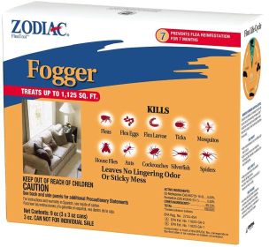 Zodiac FleaTrol Fogger Kills Fleas, Flea Eggs and Larvae, Ticks, Mosquitoes, Cockroaches, Ants, Spiders and Silverfish (12 count (4 x 3 ct): 12 count (4 x 3 ct) Zodiac FleaTrol Fogger Kills Fleas, Flea Eggs and Larvae, Ticks, Mosquitoes, Cockroaches, Ants, Spiders and Silverfish)