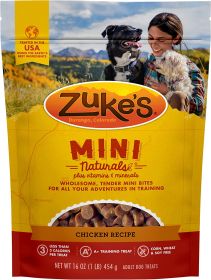 Zukes Mini Naturals Dog Treats Chicken Recipe (3 lb (3 x 1 lb): 3 lb (3 x 1 lb) Zukes Mini Naturals Dog Treats Chicken Recipe)