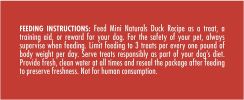 Zukes Mini Naturals Dog Treats Duck Recipe