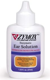 Zymox Enzymatic Ear Solution with Hydrocortisone for Dog and Cat (3.75 oz (3 x 1.25 oz): 3.75 oz (3 x 1.25 oz) Zymox Enzymatic Ear Solution with Hydrocortisone for Dog and Cat)